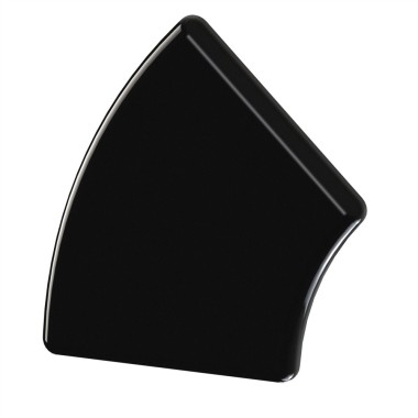 Embout profilé aluminium – Rainure 10 mm – Section R45/90-45° - Noir