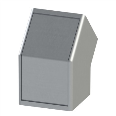 Equerre de renfort profilé aluminium – Rainure 8 mm – 30-45° - Cache gris