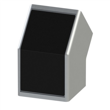 Equerre de renfort profilé aluminium – Rainure 8 mm – 30-45° - Cache noir
