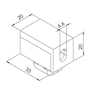 Panoblock profilé aluminium - Rainure 10 mm – PA - M5 - Noir