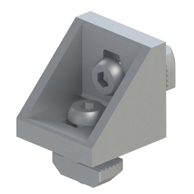 Kit équerre profilé aluminium – Rainure 10 mm – Section 30x30x30 mm - Al