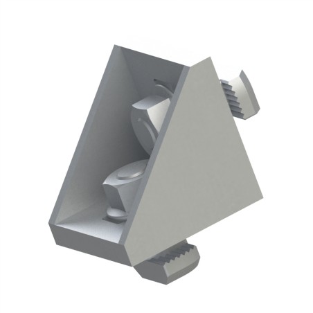 Kit équerre profilé aluminium – Rainure 10 mm – Section 40x40x40 mm - Al