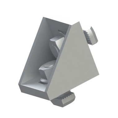 Kit équerre profilé aluminium – Rainure 10 mm – Section 40x40x40 mm - Al
