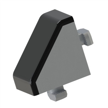 Kit équerre profilé aluminium – Rainure 10 mm – Section 45x45 mm - Al - Cache
