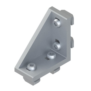 Kit équerre profilé aluminium – Rainure 10 mm – Section 60x60x30 mm - Al