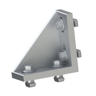 Kit équerre profilé aluminium – Rainure 10 mm – Section 90x90x45 mm - Al
