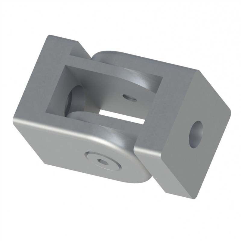 Articulation profilé aluminium – Rainure 10 mm – Section 45x45 mm