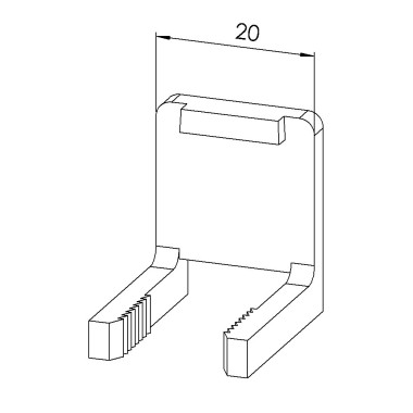 Clip panoblock - Rainure 10 mm – PA - Pour SAFE10B1313