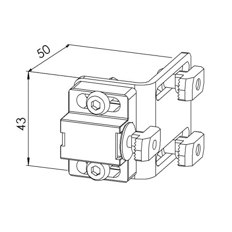 Kit aimant profilé aluminium – Rainure 8 mm - PA - 10 45