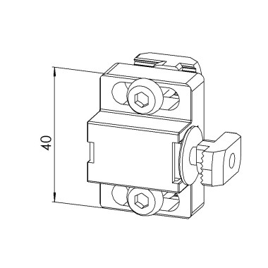 Kit aimant profilé aluminium – Rainure 8 mm - PA - Sans support - 10 45