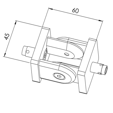 Kit articulation profilé aluminium – 10 mm – 45x45 mm - 10 45