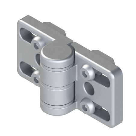 Kit charnière profilé aluminium – 8 mm - 40x40 mm – Zn - 10 45