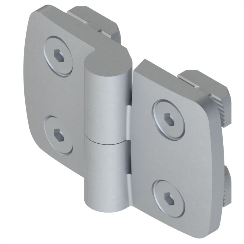 Kit charnière profilé aluminium – Al - 40x40mm - 10 40 Kit charnière profilé aluminium – Al - 40x40mm - 10 40