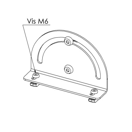 Kit équerre orientable profilé aluminium - 8 mm - 130 mm - 10 45