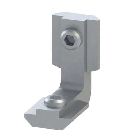 Equerre interne profilé aluminium - 6 mm - Vis externes - 6 20