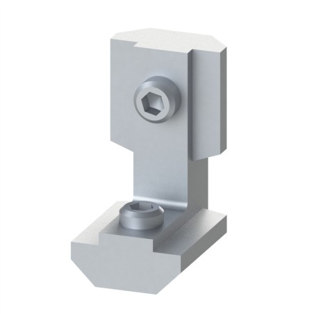 Equerre interne profilé aluminium - 8 mm - Renforcée - Vis externes - 8 30