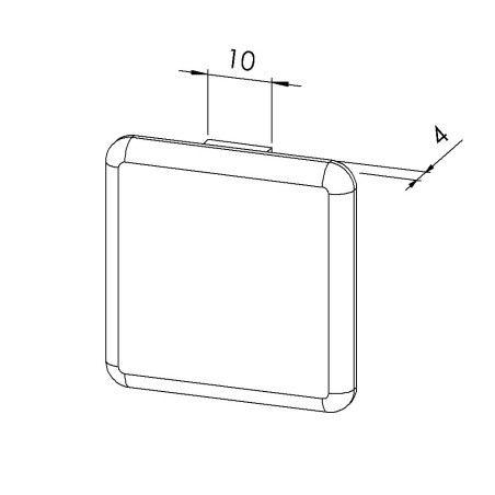 Embout profilé aluminium (Boîte de 100 unités) – Rainure 10 mm – Section 40x40 mm - Noir