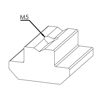 Ecrou coulisseau profilé rainuré 10 St (Boîte de 100 unités) – Taraudage M5 - Rainure 10 mm - Lourd