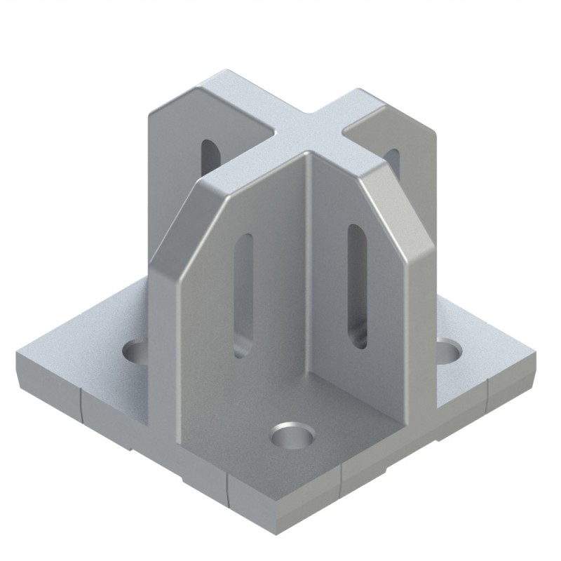 Embase de fixation au sol profilé St 60 (Boîte de 10 unités) - Section 120x120 mm - 10 45 Embase de fixation au sol profilé St 60 (Boîte de 10 unités) - Section 120x120 mm - 10 45