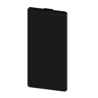 Embout profilé aluminium (Boîte de 10 unités) – Rainure 10 mm – Section 90x45 mm - Noir
