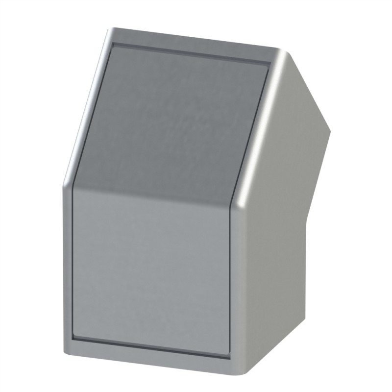 Equerre de renfort profilé aluminium (Boîte de 10 unités) – Rainure 8 mm – 30-45° - Cache gris