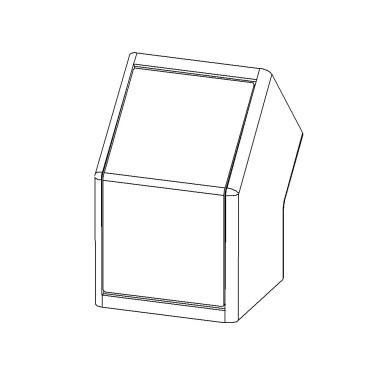 Equerre de renfort profilé aluminium (Boîte de 10 unités) – Rainure 8 mm – 30-45° - Cache gris