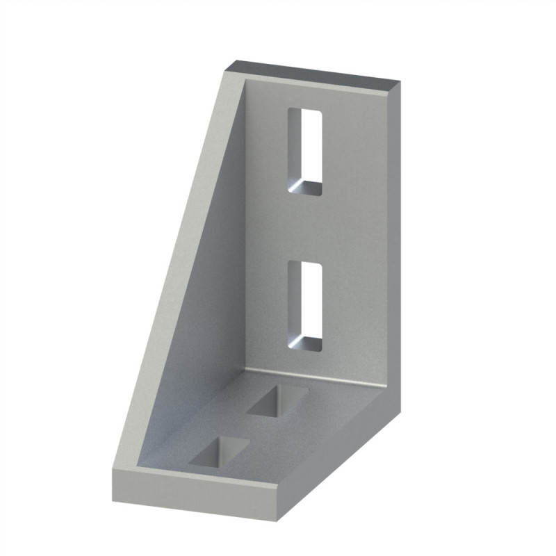 Equerre profilé aluminium (Boîte de 10 unités) – Rainure 10 mm – Section 90x90x45 mm - Al - Brut