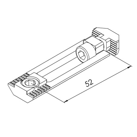 Fixation rapide profilé aluminium (Boîte de 10 unités) – 10 45 – 0-90°