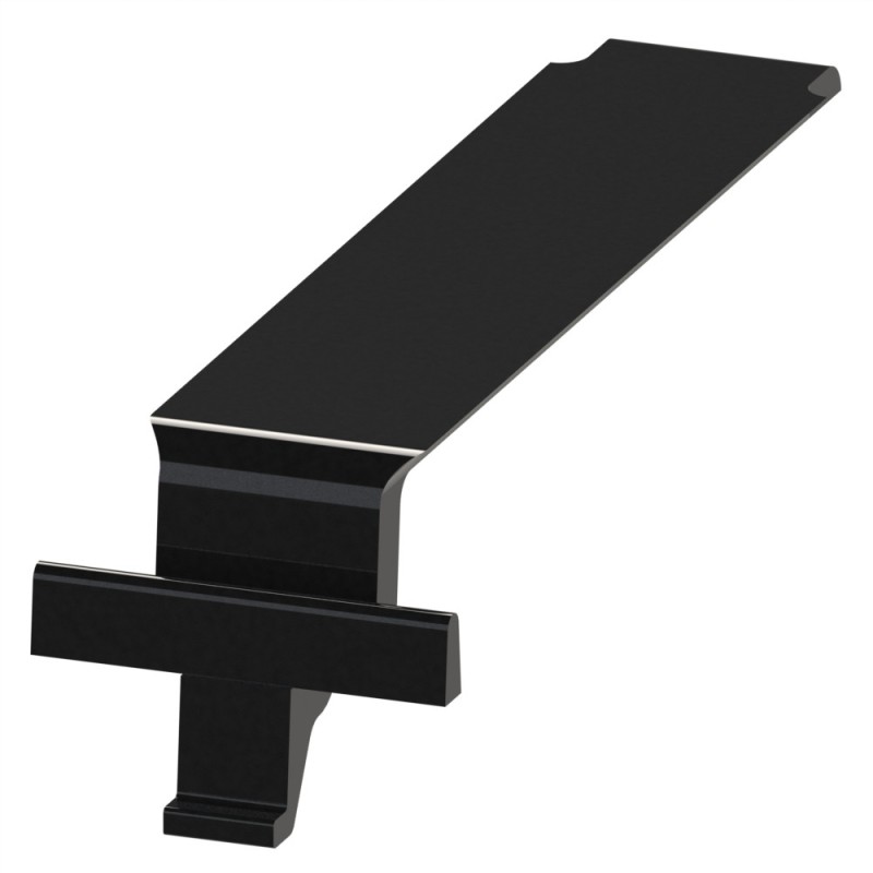 Cache fixation automatique profilé aluminium (Boîte de 100 unités) – Rainure 8 mm - Noir