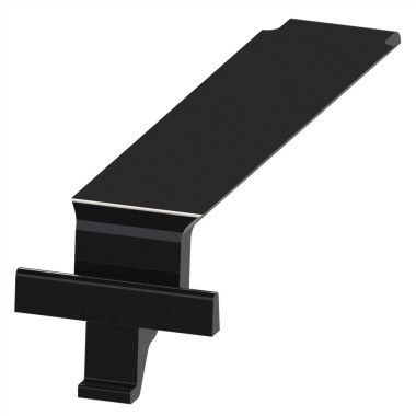 Cache fixation automatique profilé aluminium (Boîte de 100 unités) – Rainure 8 mm - Noir