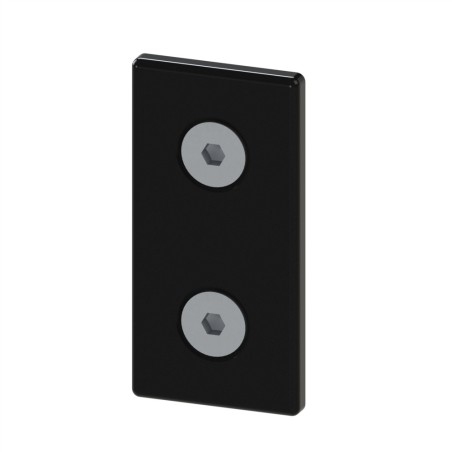 Kit plaque profilé aluminium – Rainure 8 mm - 80x40 mm - Noir - 8 45