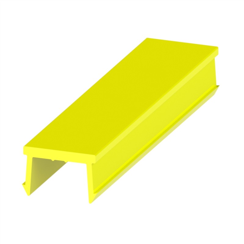 Profilé cache-rainure (Barre de 2 m) – Rainure 10 mm – PA - Jaune