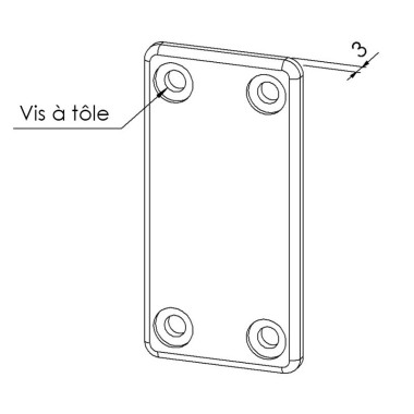 Embout goulotte profilé aluminium – Section 60x30 mm