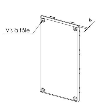 Embout goulotte profilé aluminium – Section 160x80 mm