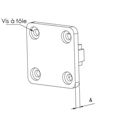 Embout goulotte profilé aluminium – Section 40x40 mm