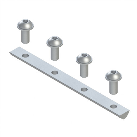 Barrette de liaison profilé aluminium – Rainure 8 mm – 150 mm