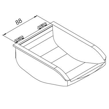 Bac - 8 mm - 105x130 mm - Noir - ESD