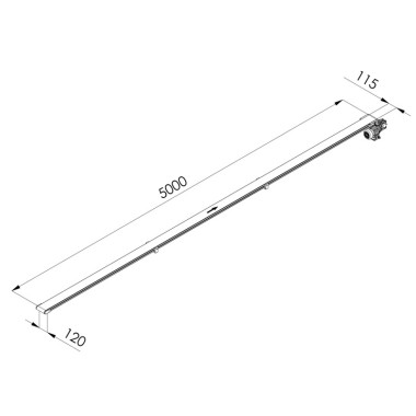 Convoyeur industriel - C40 - 120x5000 mm