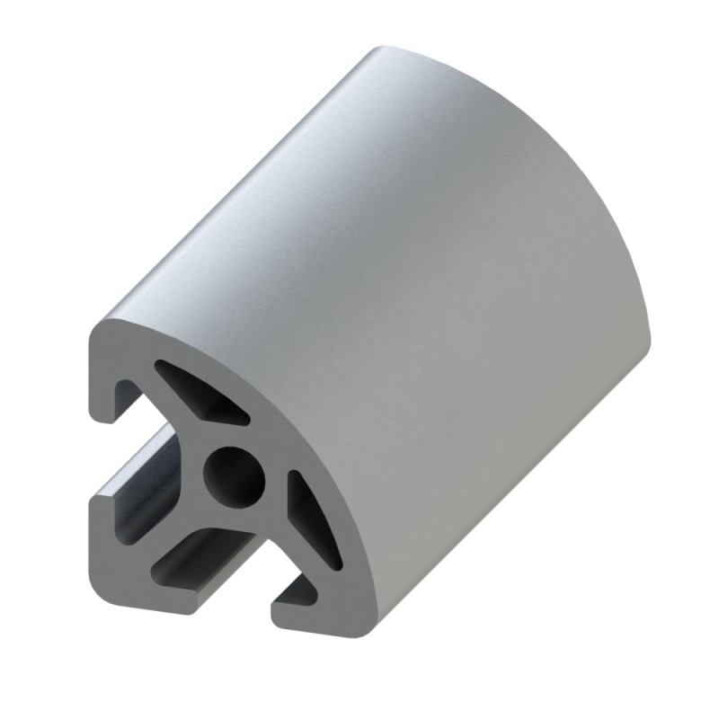 Profilé aluminium (Coupe max 3 m) – Rainure 5 mm – Section R20-90° - Elcom shop