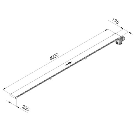 Convoyeur industriel - C40 - 200x4000 mm