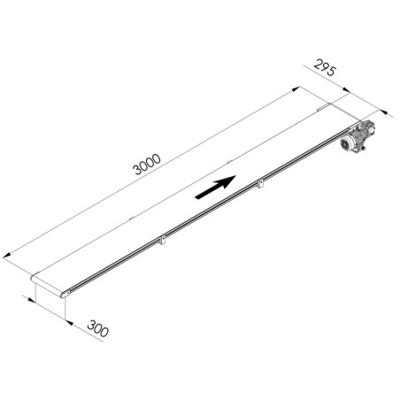 Convoyeur industriel - C40 - 300x3000 mm