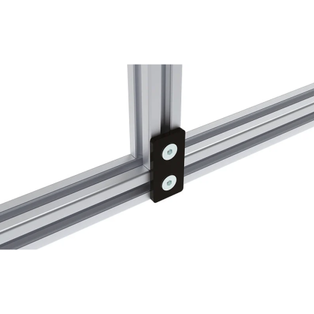 Application de la Plaque profilé aluminium - 80x40 mm - Zingué