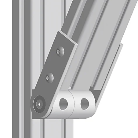 Application de l'Articulation profilé aluminium - Bras d’appui - 80x40 mm