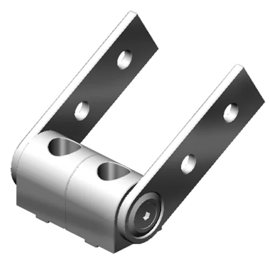 Articulation profilé aluminium - Bras d’appui - 80x40 mm