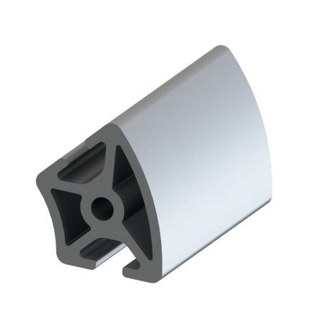 Profilé aluminium (Coupe max 3 m) – Rainure 5 mm – Section R20-40-45° - Elcom shop