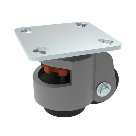 Roulette élévatrice profilé aluminium – D62 – 500 kg - 110x110 mm