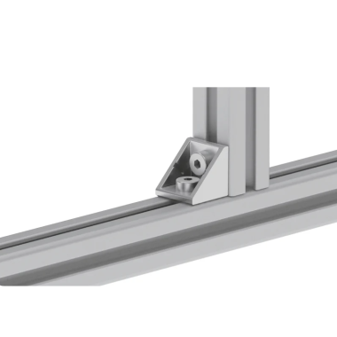 Application de l'Equerre profilé aluminium - 8 mm - 30x30 mm - Zn