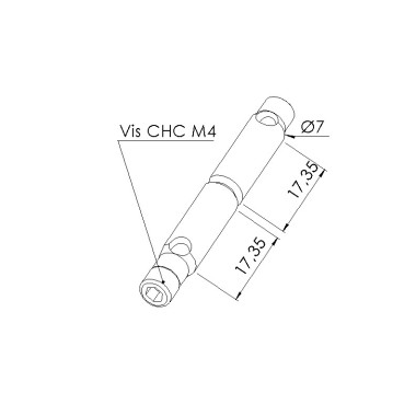 Schéma cotes - Fixation automatique double profilé aluminium – Rainure 5 mm - Elcom shop