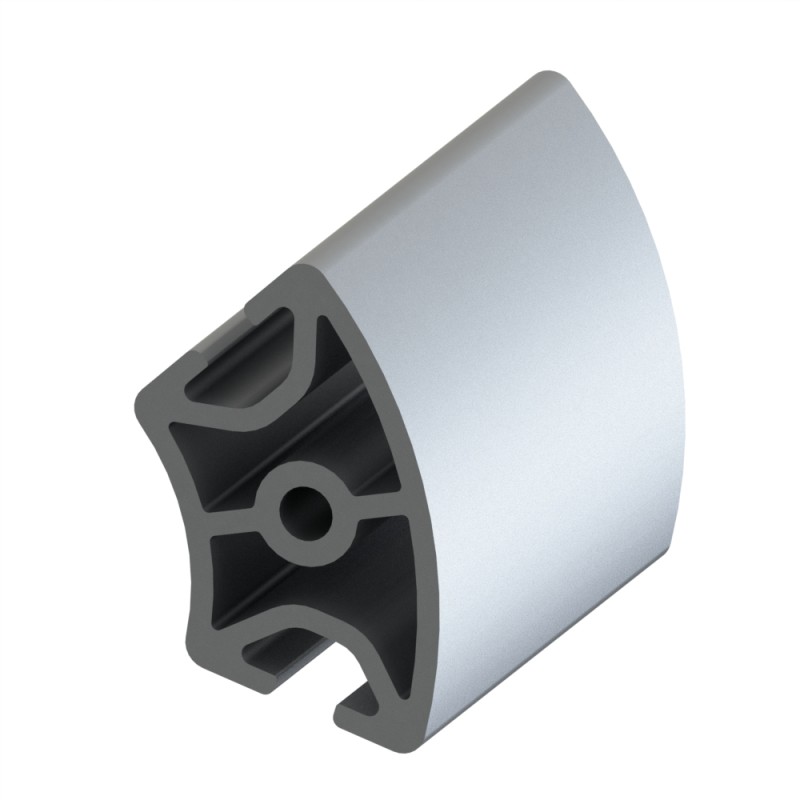Profilé aluminium (Coupe max 3 m) – Rainure 5 mm – Section R20-40-60° - Elcom shop