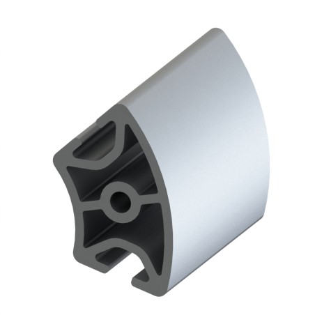 Profilé aluminium (Coupe max 3 m) – Rainure 5 mm – Section R20-40-60° - Elcom shop